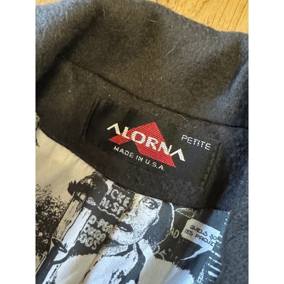 Alorna‎ by Forstmann Long Brown Wool Coat Button Up Made In USA Petite Measured - Picture 6 of 16